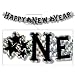 Silver Prismatic Happy New Year Streamer 3� in.x 3ft