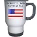 US Flag - Incline Village-Crystal Bay, Nevada (NV) White Stainless Steel Mug