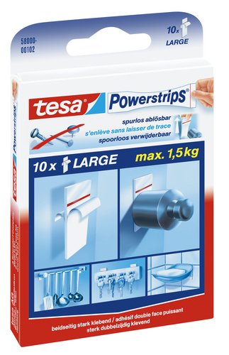 Tesa Power Strips 10Er 1,5Kg Haltekraft Pro Str.
