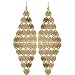 Multi Heart Shower Earrings In Gold