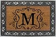 Monogram Coir Doormat Insert with Rubber Base Frame - M Monogram Coir Doormat Insert with Rubber Base Frame - M