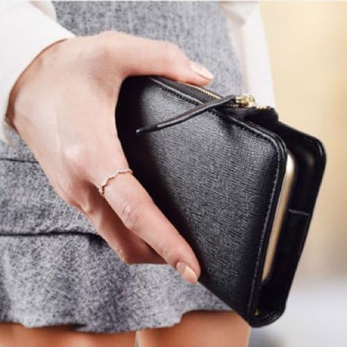 Lablossom All in One iPhone 6 case with Detachable Zipper Wallet Made in Korea [Color In Black]