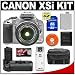 Canon Digital Rebel XSi Digital SLR Camera Body (Silver) & EF-S 18-55mm IS Lens + BG-E5 Battery Grip + 8GB SD Card + Case + Cameta Bonus Accessory Kit