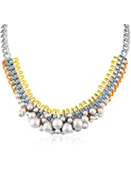 Steve Madden Shaky Bead Safety Pin Necklace, 21"