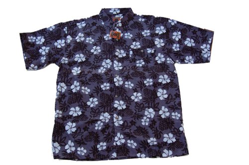 Hawaiian Dagacci Lei Graphics Print Short Sleeve Button Down T Shirt - (6 Different Colors)
