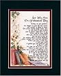 For My Son on Graduation Day Touching 8x10 Poem, Double-matted in Dark Green Over Burgundy and Enhanced with Watercolor Graphics. A Graduation Gift.