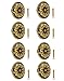 binifiMux 8pcs Vintage Flower Drawer Pulls Knobs Flower Embossing, Bronze Kitchen Cabinet Knobs, Single Hole