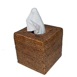 Rattan tissue box cover