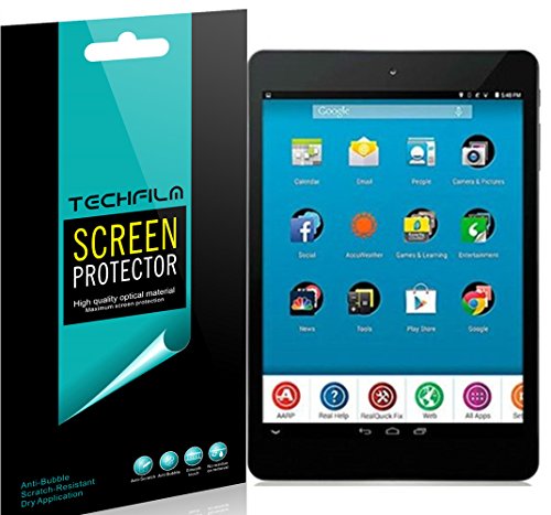 [3-Pack] TechFilm- RealPad by AARP Screen Protector Anti-Bubble Ultra Clear HD Film + Lifetime Replacements Warranty [3-PACK] - Retail Packaging