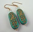 "Miss Tut" Earrings (Turquoise Blue)