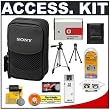 Sony CyberShot LCS-CSQ Soft Carrying Case + NP-BG1 Battery + Accessory Kit for W120, W130, W200, W220, W230, W290, W300, H10, H20, H50 Digital Cameras