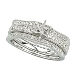 14K White Gold 1/4 ct. Diamond Semi Mount Engagement Ring
