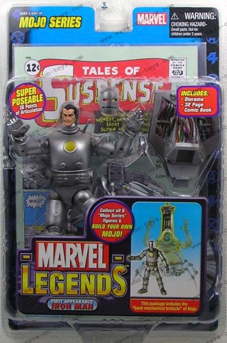 Cover image : Marvel Legends 2006 - Serie 14 - MOJO SERIES - First Appearance - IRON MAN - silber - mit 32 Seiten Comic ＋ ein Teil vom 16