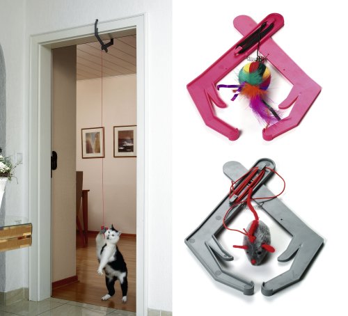 Karlie 46072 Kitty - Dangle Ball mit Türaufhängung Farblich Sortiert
