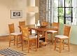 7 Piece Ash Veneer Solid Edge Storage Pub Table with Bar Stools By Coaster Furniture