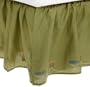 1891 by SFERRA Sidecar Linen 3-Piece Panel Twin Bedskirt, Avocado