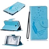 Huawei P9 ケース UNEXTATI 高品質 PUレザー 手帳型 ケース 財布型 ウォレット型 衝撃吸収 保護カバー カード収納 ホルダー ストラップ付き 横開 スタンド機能 マグネット開閉式