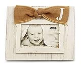 Mud Pie Planked Monogram Bow Frame, J by Mud Pie [並行輸入品]