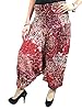 Boho Indi Pants Hippy Yoga Chic Peacock Print Red Harem Pants Romper Lounger