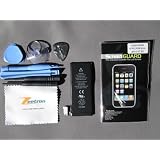 Apple Iphone 4 Battery Replacement Kit + 7 Piece Opening Tools + Zeetron Microfiber Cloth (10 Piece Kit)