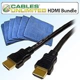 Cables Unlimited PCM229506 6FT HDMI Cable Bundle With Ultra Absorbent Microfiber Cleaning Cloths 6 Pack