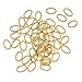 22K Gold Plated 4x6mm Open Oval Jump Rings, 20-Gauge, 50 Pieces