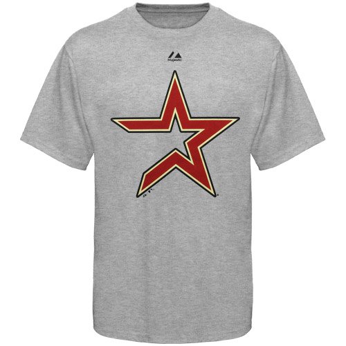 MLB Houston Astros Adult Short Sleeve Basic Tee (Steel Heather, Xx-Large)