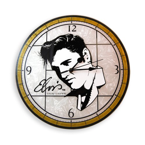 Elvis 12in Art Glass Clock