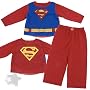 Superman Logo Pajamas with Cape for Infant and Toddler Boys