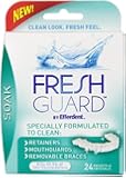 Fresh Guard Soak Specially Formulated for Retainers Mouthguards and Removable Braces, 24 Count