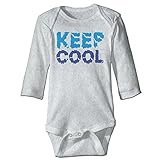 NINKI ベビー服 キープ クール ポスター 長袖 ロンパース 6ヶ月~24ヶ月 100%コットン 出産祝い Size 6 M グレー