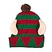 Amscan Fun-Filled Christmas & Holiday Party Elf Knit Hat , Green/Red, Polyester , 11