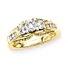 3 Diamond Anniversary Ring 1 1/2 ct. in 14K Yellow Gold