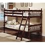 Bunk Bed - Twin / Twin Size Bunk Bed with Ladder in Cherry - Coaster