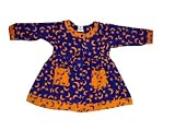 Baby Dress Long Sleeve Knit Frolic Blue / Yellow Moon Stars