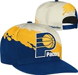 Indiana Pacers Mitchell & Ness Cream Hardwood Classics 'Paintbrush' Snapback Hat