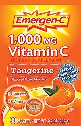 Emergen-C Vitamin C Fizzy Drink Mix, 1000 mg, Tangerine, 0.3 Ounce Packets