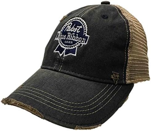 Pabst Blue Ribbon PBR Brewing Company Retro Brand Vintage Mesh Beer Adj Hat Cap