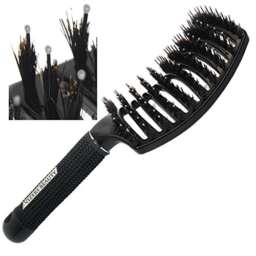 Boar Bristle Hair Brush Nylon Detangling Pins and 100 Natural Boar