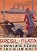 BRESIL PLATA COMPAGNIES DE NAVIGATION CHARGEURS REUNIS SUD ATLANTIQUE SHIP COUPLE TRAVEL VINTAGE POSTER REPRO