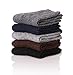 Womens Vintage Style Wool Soft Warm Thick Knit Winter Warm Crew Socks 5 Pairs