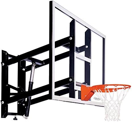 Wall Mount GS72 Basketball Hoop (Glass Backboard w Collegiate Rim)