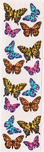 Wild Butterflies Bright Glitter Stickers - 2 Sheets