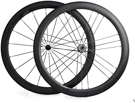 Baixiang 700c 50mm Carbon Fiber Clincher Wheels 23mm Width Road Bike Bicycle Wheelset for Shimano by BaiXiangBike