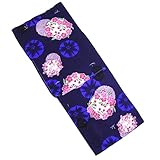 【着物問屋】 トールサイズ浴衣No.411 【朝顔と花紋・紺】