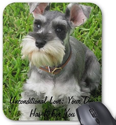 Chiulol Schnauzer Adorable Dog Rectangle Non-slip Rubber Mouse Pad 8"x 10"