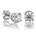 14k White Gold Round Brilliant Cut Diamond Stud Earrings (GH, SI, 0.50 carat)