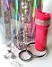 Rhinestone Bling Bling Gift Set with 11 Pieces including Hot Pink Travel Coffee Tea Mug, Rhinestone Bracelet & Bangle, Rhinestone Necklace & Earrings, & Rhinestone Rings & More