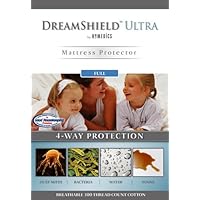 Homedics DSH-UMPF DreamSheild Mattress Protector, Full Size, White