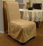 1 Pc. Dining Room Chair Furniture Slipcover FIT - Cream / Beige